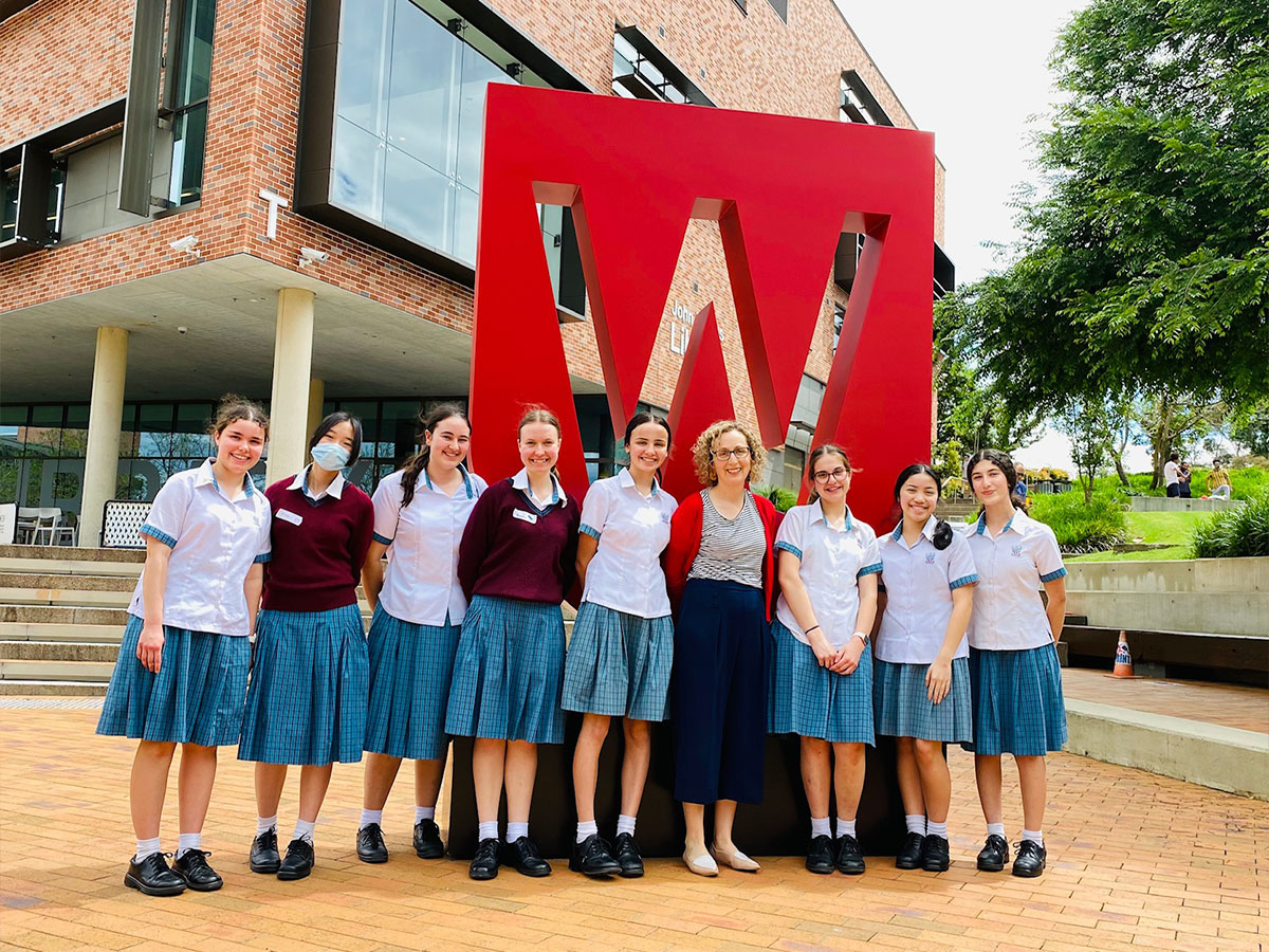 Catherine McAuley Westmead Group shot at Western Sydney University Kingswood campus.