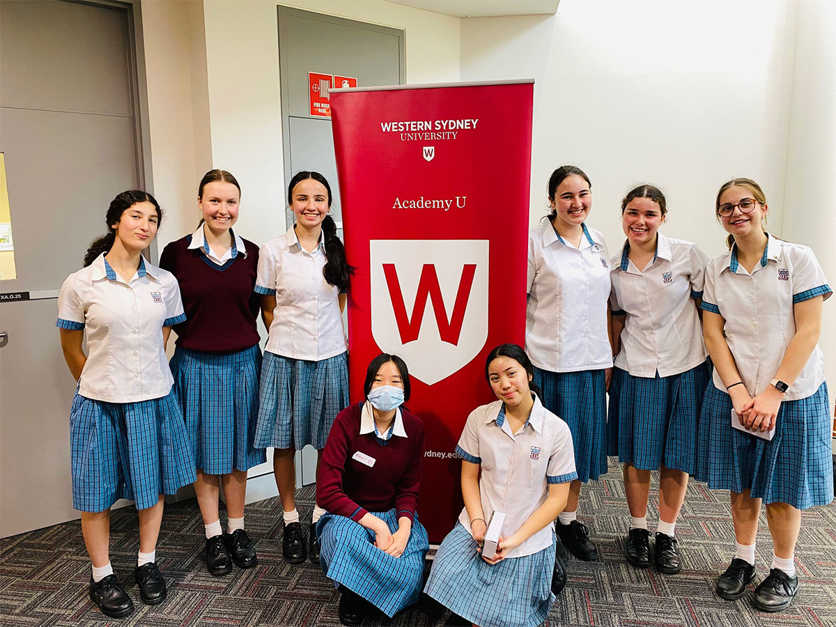Catherine McAuley Westmead Group shot at Western Sydney University Kingswood campus.