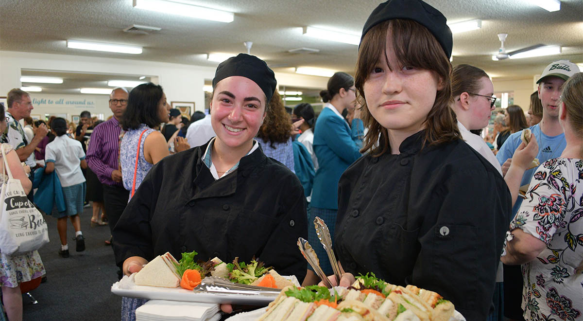 Yr 12 Hospitality students served afternoon tea at the conclusion of the mass.