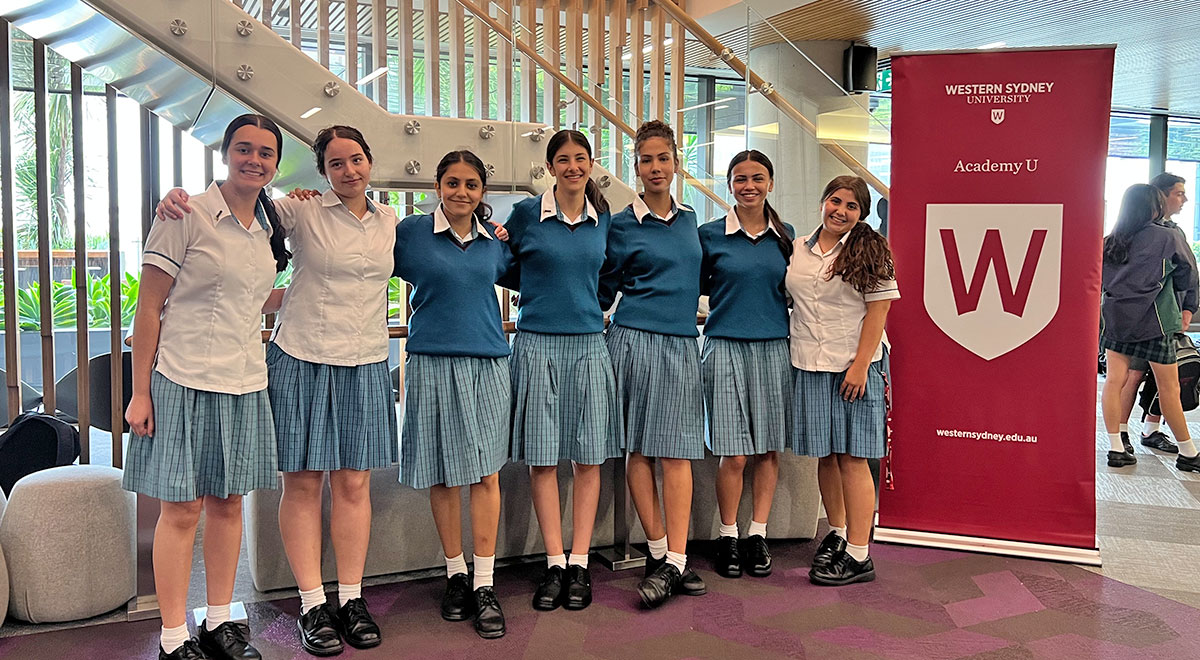 McAuley Westmead Year 11 Academy U students attended an orientation day at Western Sydney University on Tuesday, 14th February