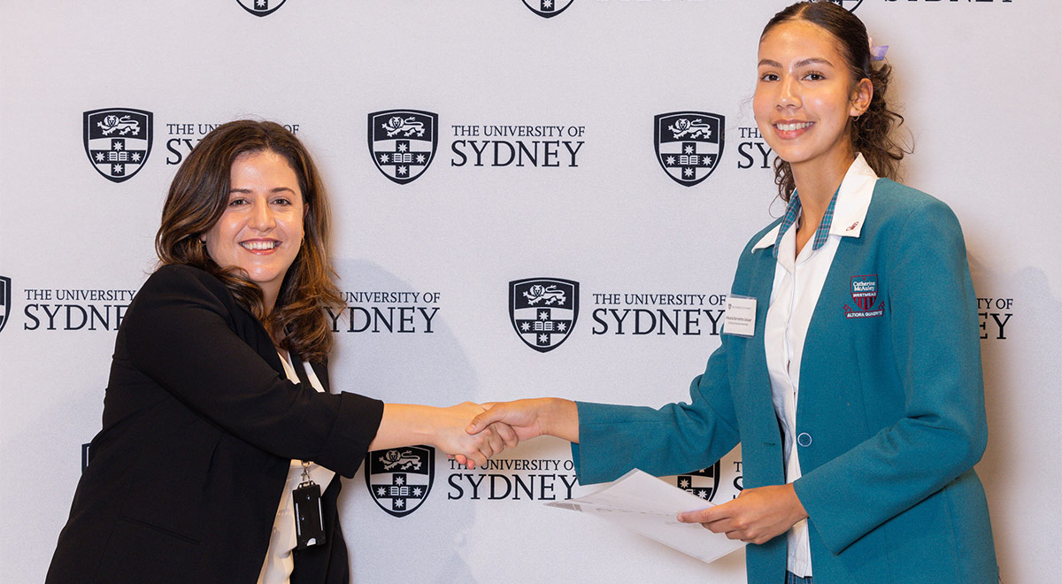 Congratulations to Mikaela B-S. who has been presented with an award from Sydney University for Academic Excellence.