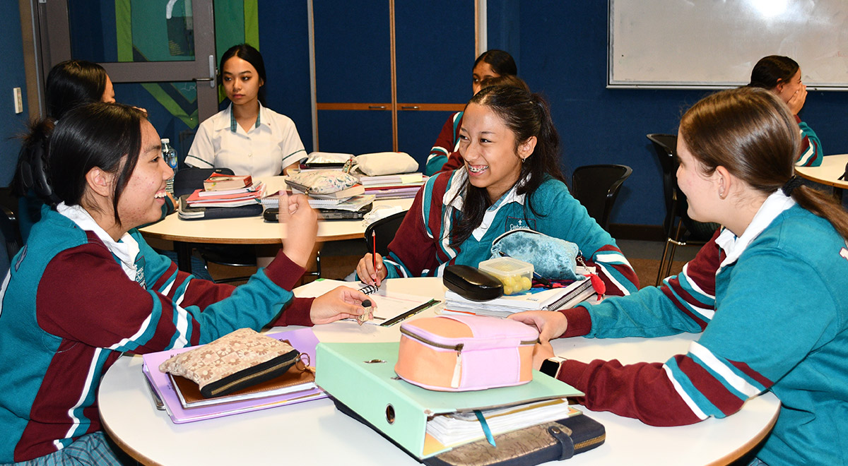 Year 12 Coolock make time in Homeroom to discuss with each other their upcoming assessments