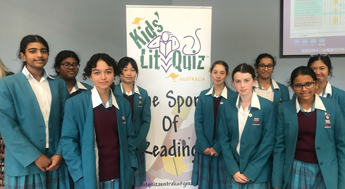 McAuley students who competed in the Kids' Lit Quiz