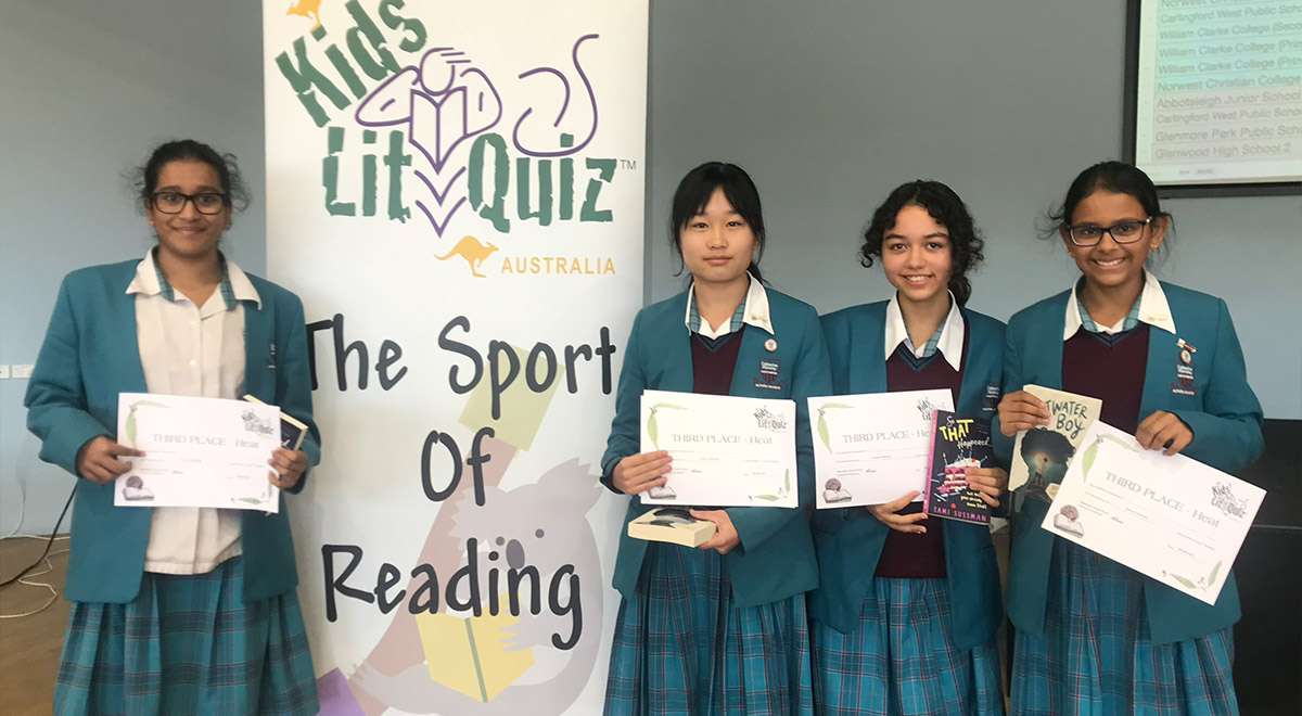 McAuley students who competed in the Kids' Lit Quiz