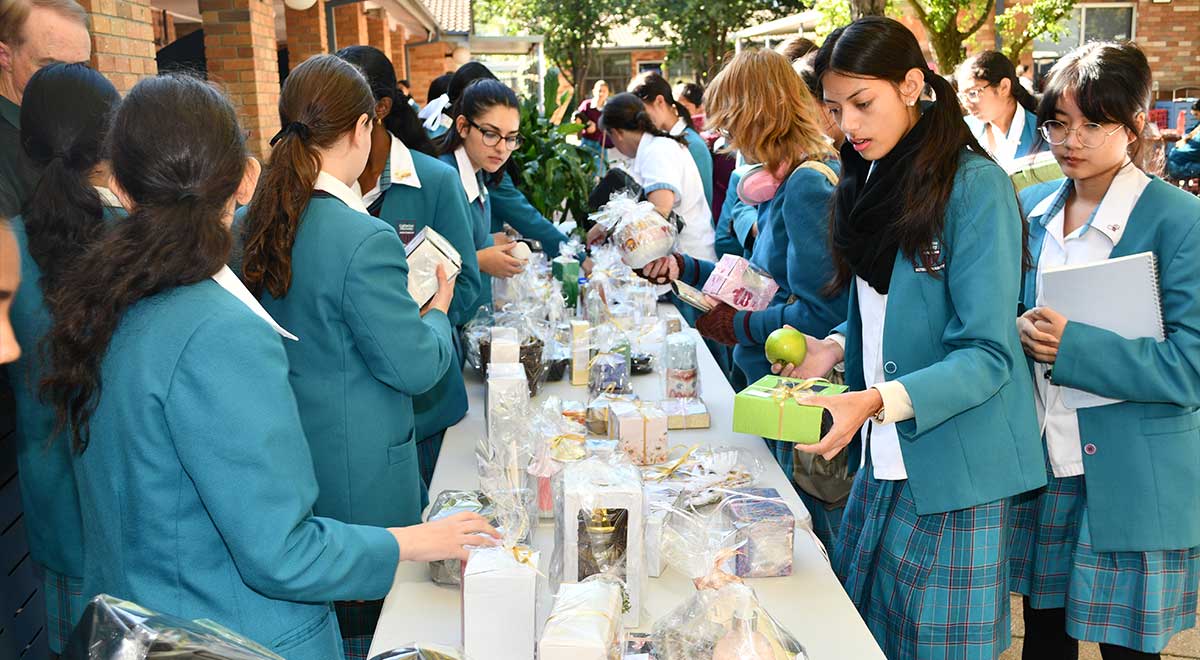 Catherine McAuley Westmead students at the Mothers Day stall