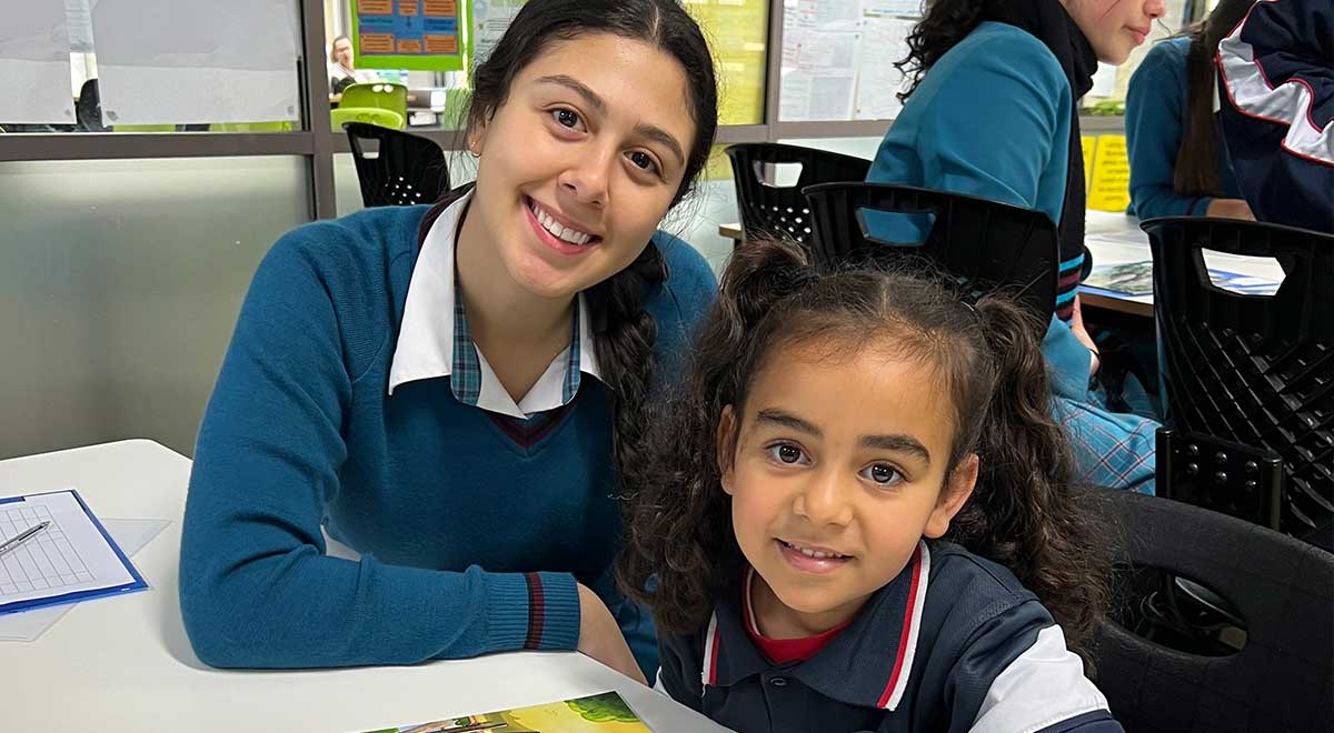 McAuley Westmead and Mother Teresa Primary students reading