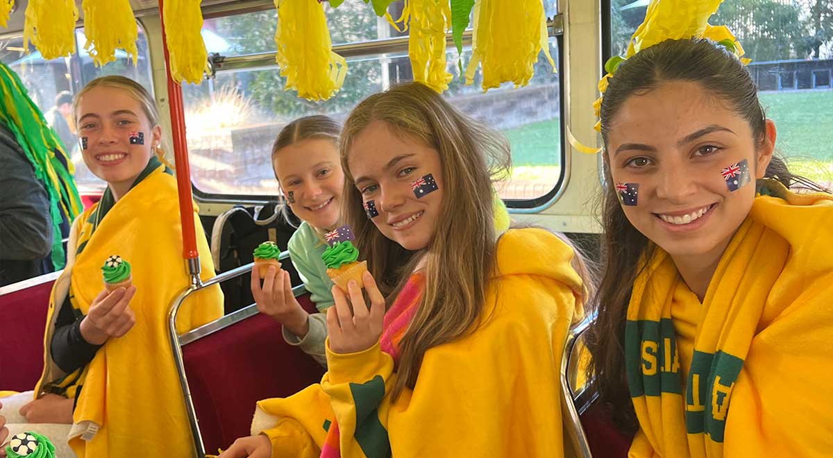 Catherine McAuley students at the special Sunrise breakfast to celebrate the Matildas