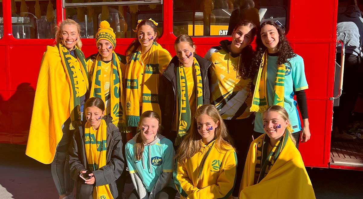 Catherine McAuley students at the special Sunrise breakfast to celebrate the Matildas