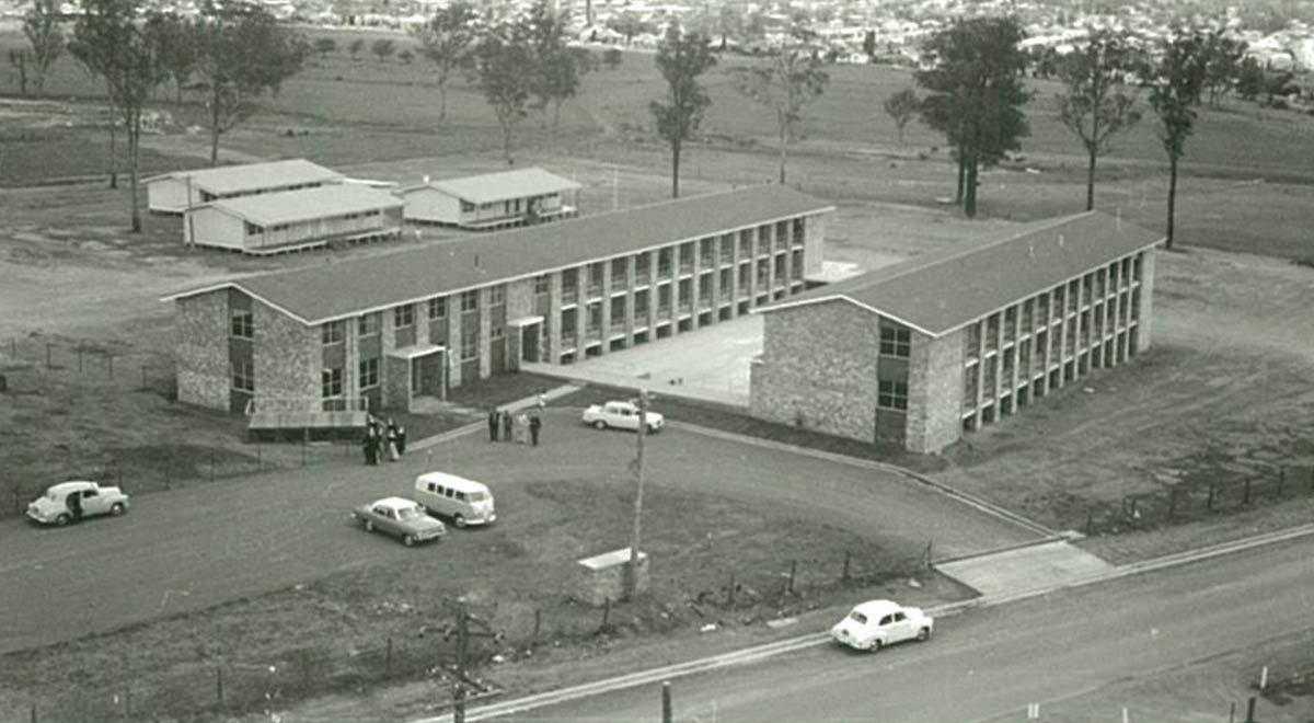 An ariel photo of Catherine McAuley Westmead from 1966