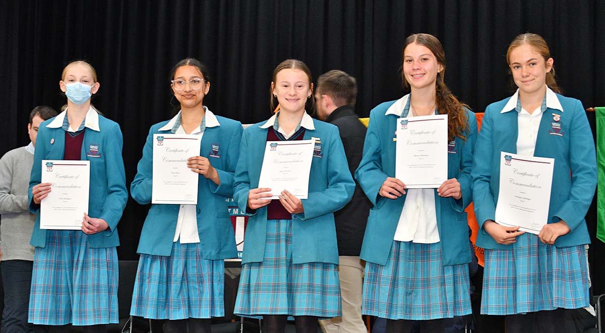 Yr 8 Debating students school assembly Wed 6 Sept 2023