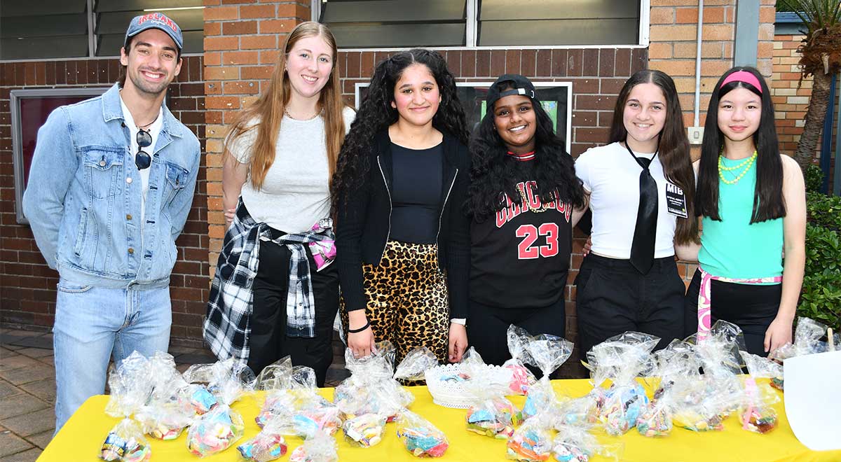 The Year 8 Caritas lolly stall was one of the many fundraising stalls on Mercy Day at Catherine McAuley Westmead