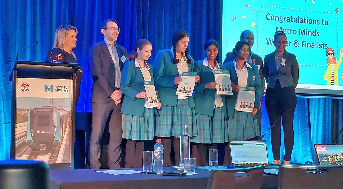 Catherine McAuley Westmead STEM Club finalists presenting