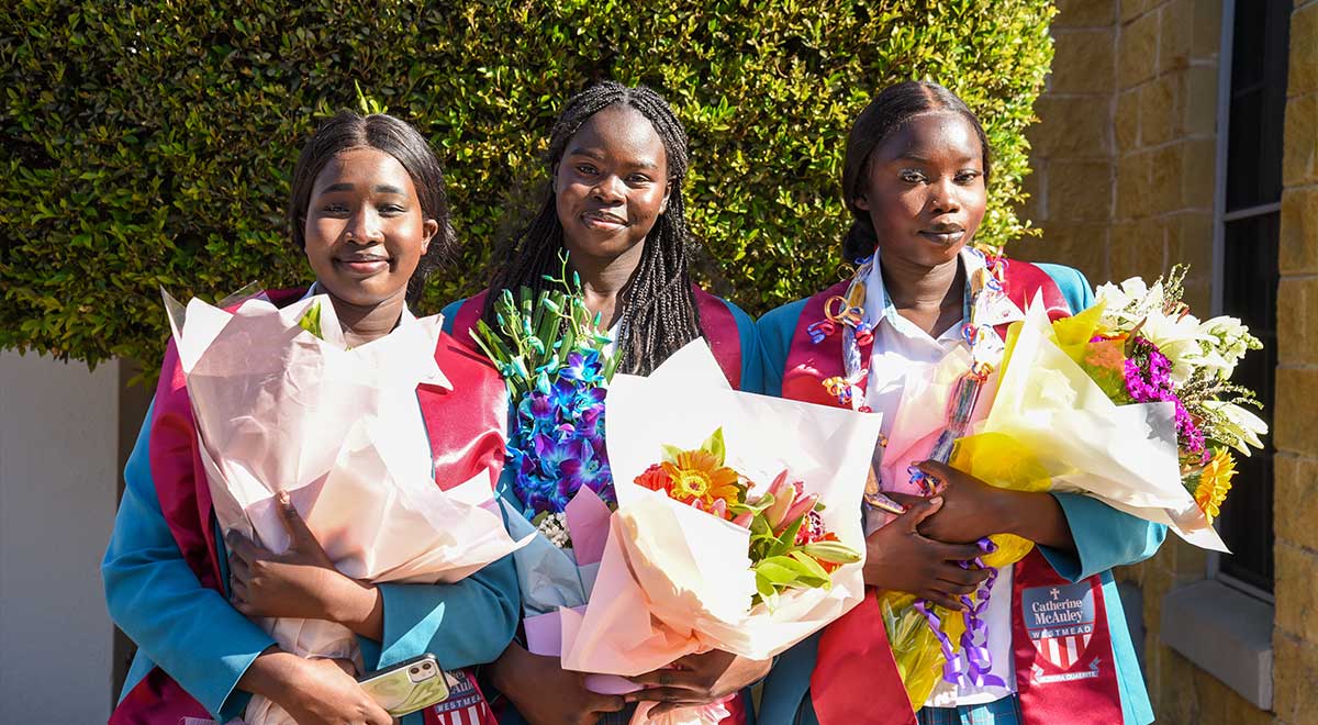 Year 12 Catherine McAuley Westmead students on their Graduation Day