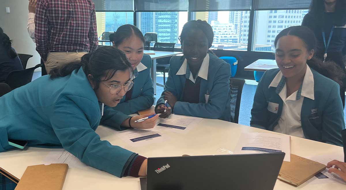 Catherine McAuley Westmead Year 9 students at Cyber Industry Day
