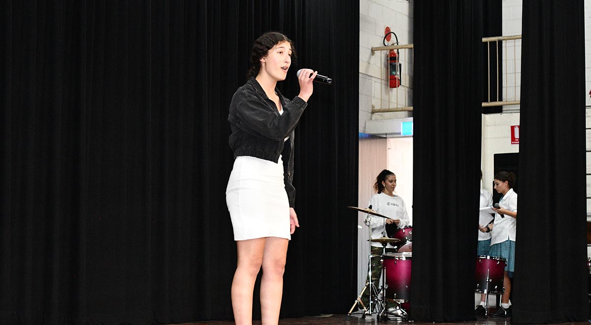 First place was awarded to Year 10 student Sophie B. who performed 'I Have Nothing' by Whitney Houston