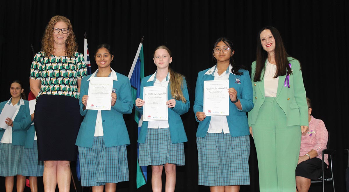 Students who were recognised for their continuous participation in the Premier's Reading Challenge