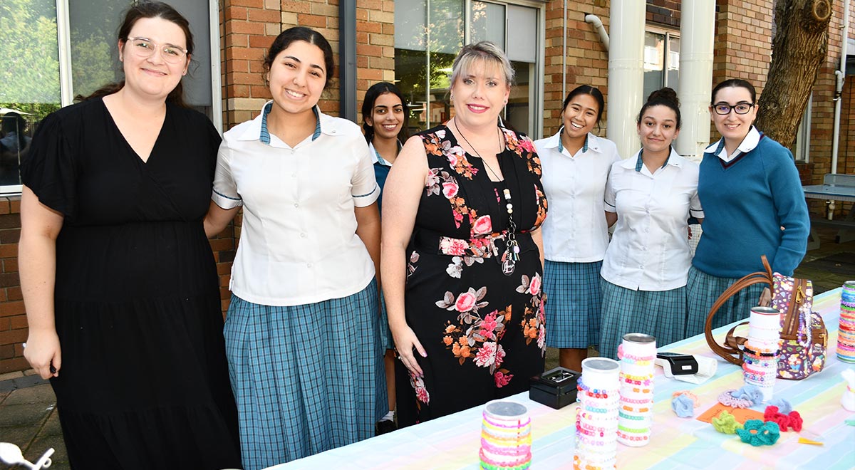 The Year 7 Clare Mercy Charms stall