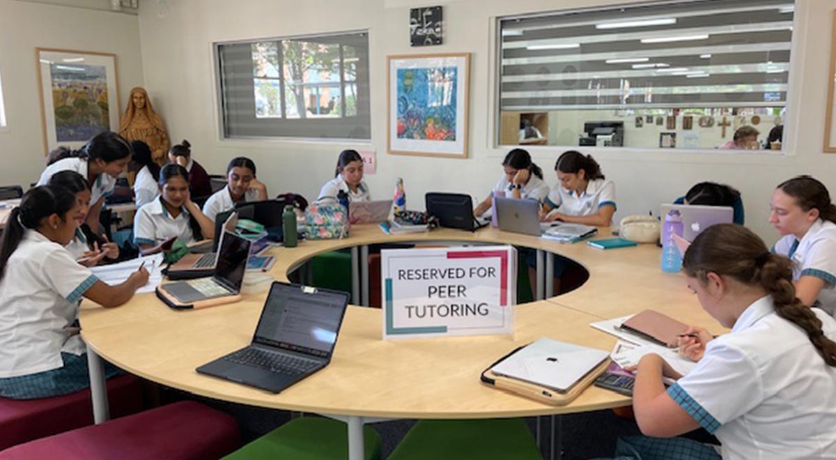 Peer tutoring at Catherine McAuley Westmead