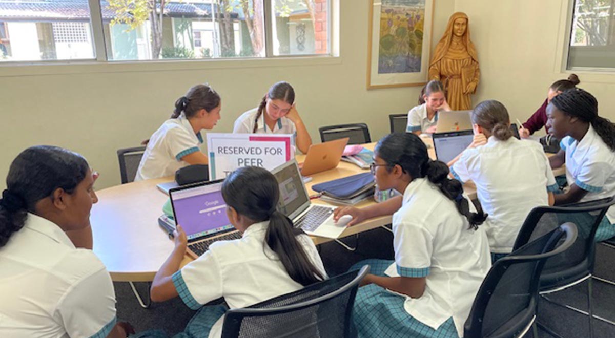 Peer tutoring at Catherine McAuley Westmead