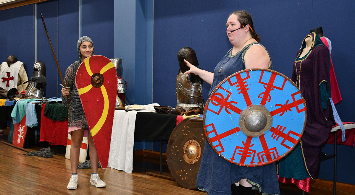 Year 8 Catherine McAuley Westmead History Students during the Interactive Medieval Incursion