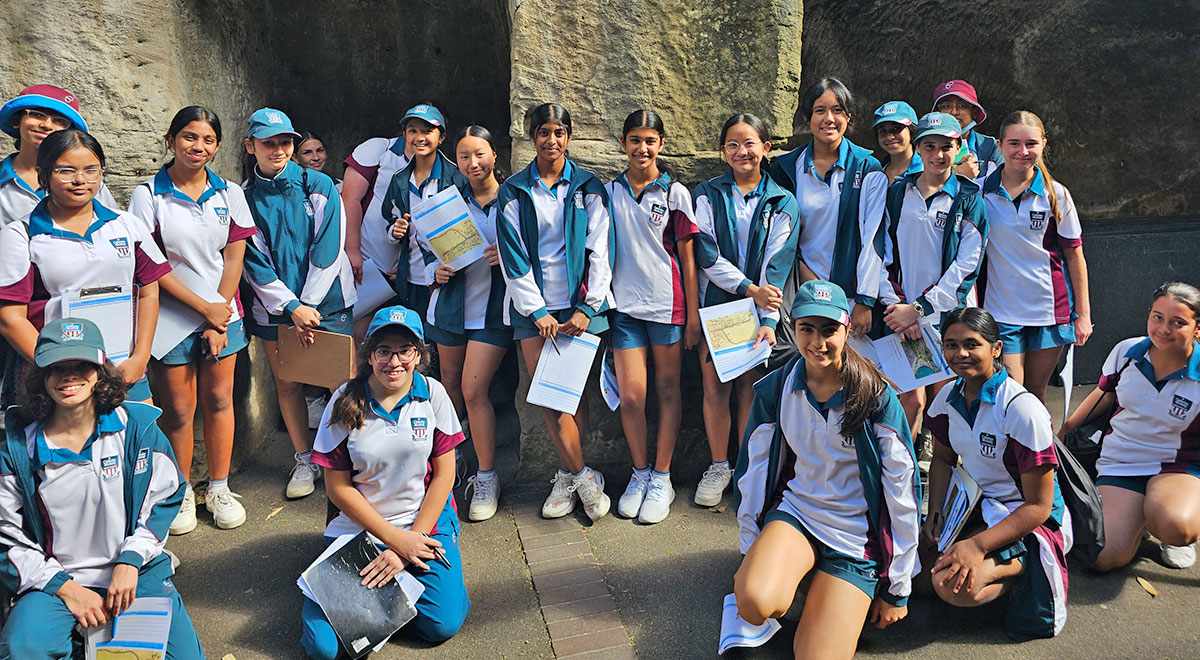 Catherine McAuley Westmead students on their excursion to The Rocks