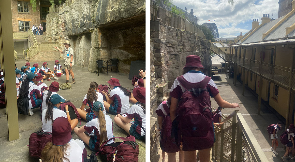 Catherine McAuley Westmead students on their excursion to The Rocks