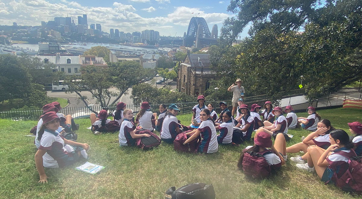 Catherine McAuley Westmead students on their excursion to The Rocks