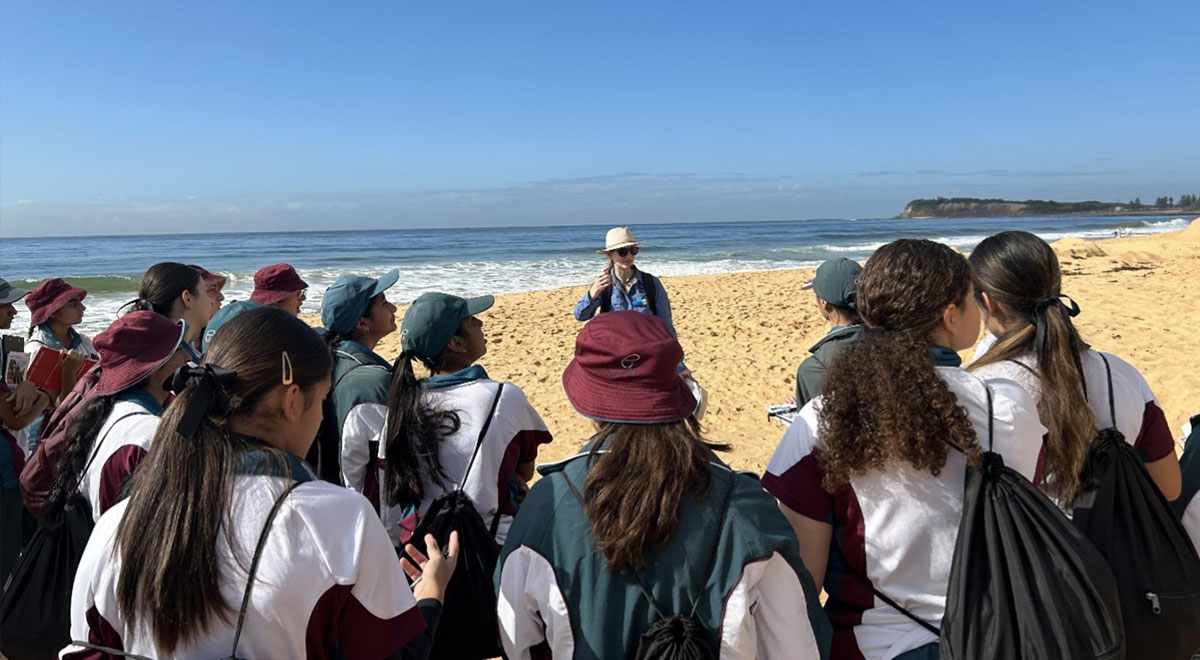 McAuley Westmead students at Collaroy beach