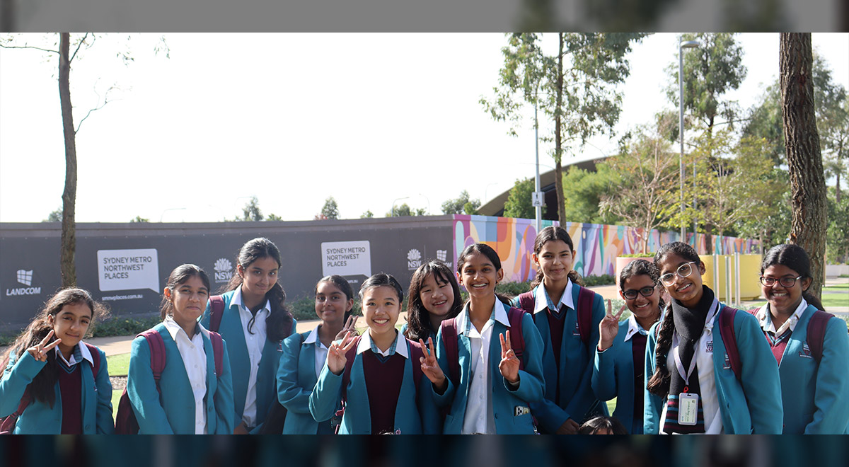 Catherine McAuley Westmead STEM Club students visit Sydney Metro as part of competition