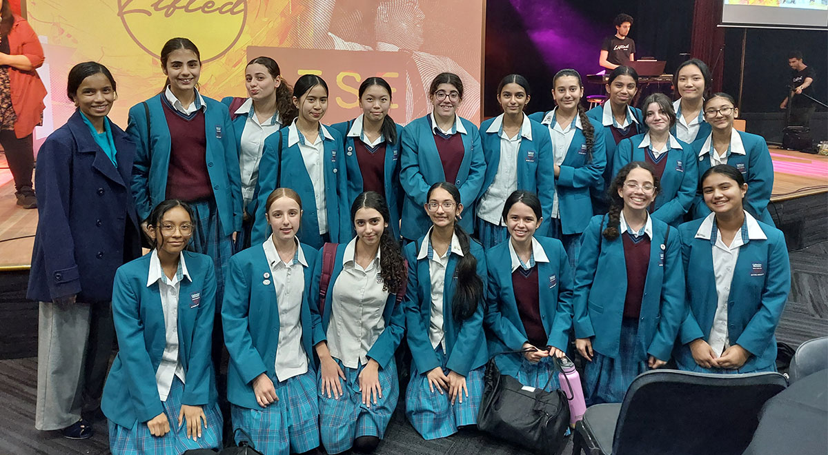 Catherine McAuley students who attended the LIFTED Rise event