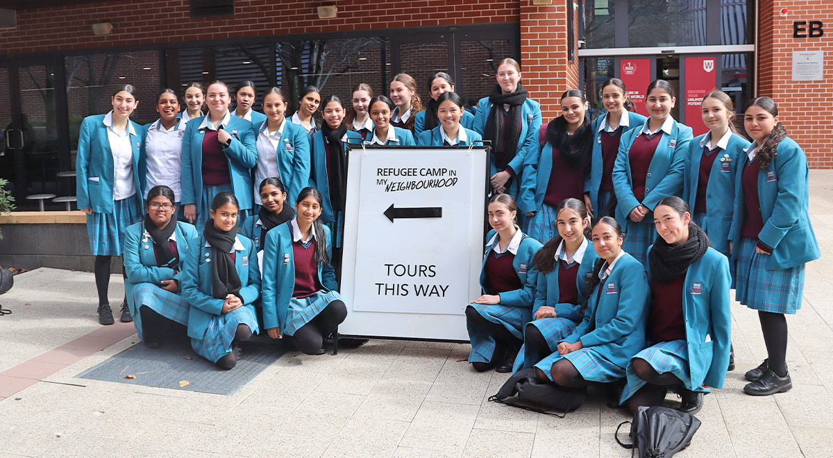Year 9 Student Leaders attend a refugee experience tour to consider the lived experience of refugees.