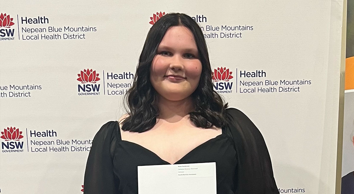 Alana S., Year 12, who graduated from her VET course, Certificate III in Human Services (Acute)