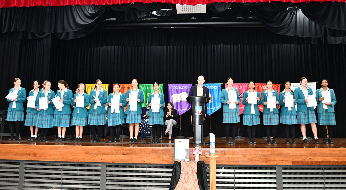 Debating students at the school assembly on Wedneday 11th September 2024