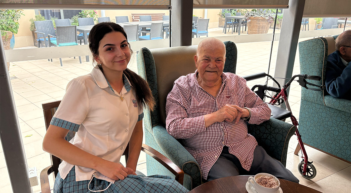 Catherine McAuley Westmead student at Cabrini Nursing home