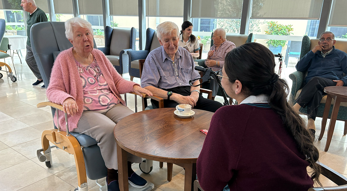 Catherine McAuley Westmead student at Cabrini Nursing home