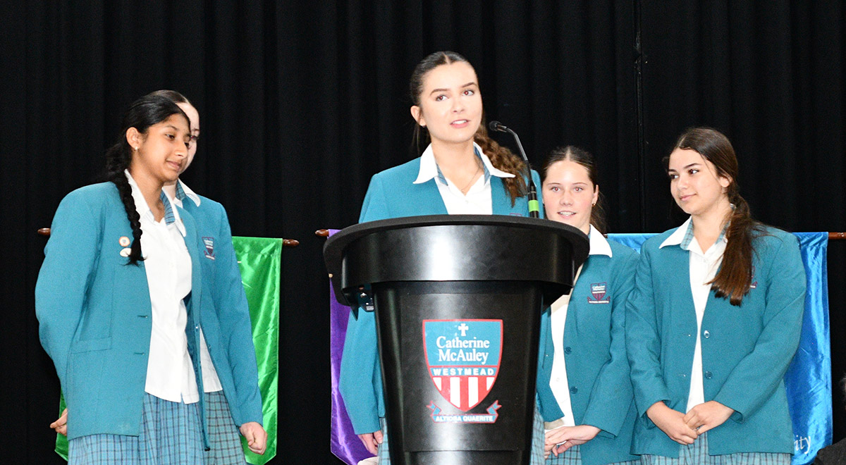 Catherine McAuley Westmead students Year 9 Design & Technology students presented on their learning pit journey