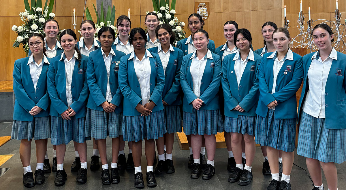 Year 12 Catherine McAuley Westmead Student Leaders who attended the Local World Youth Day and Leaders’ Commissioning Mass