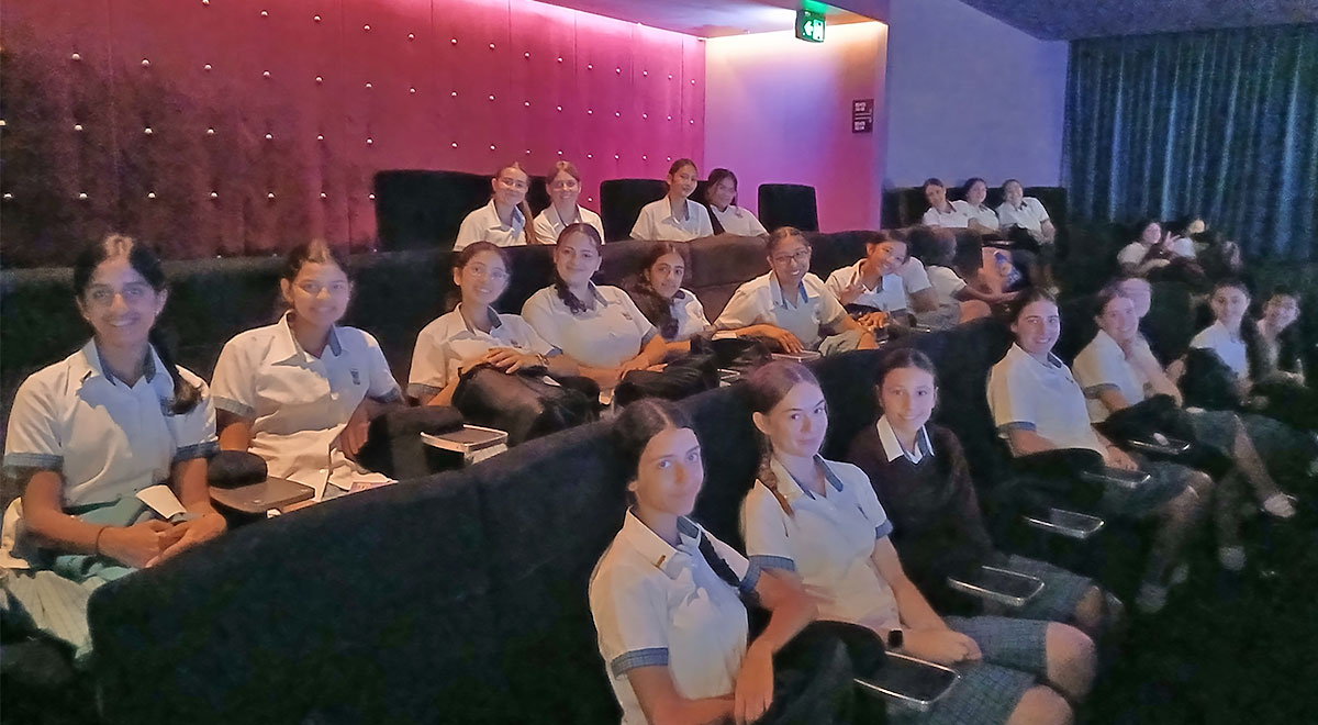 Catherine McAuley Westmead students on excursion to see French Film Festival at Palace Norton Street Cinema.