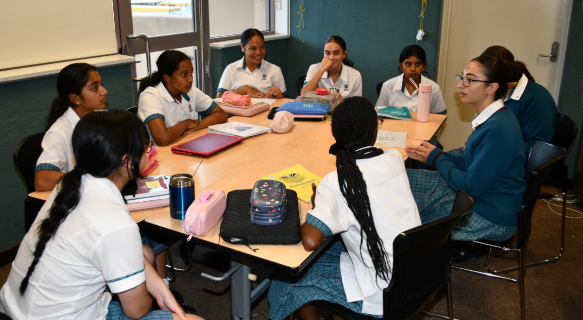 Student tutoring at Catherine McAuley Catholic College Westmead