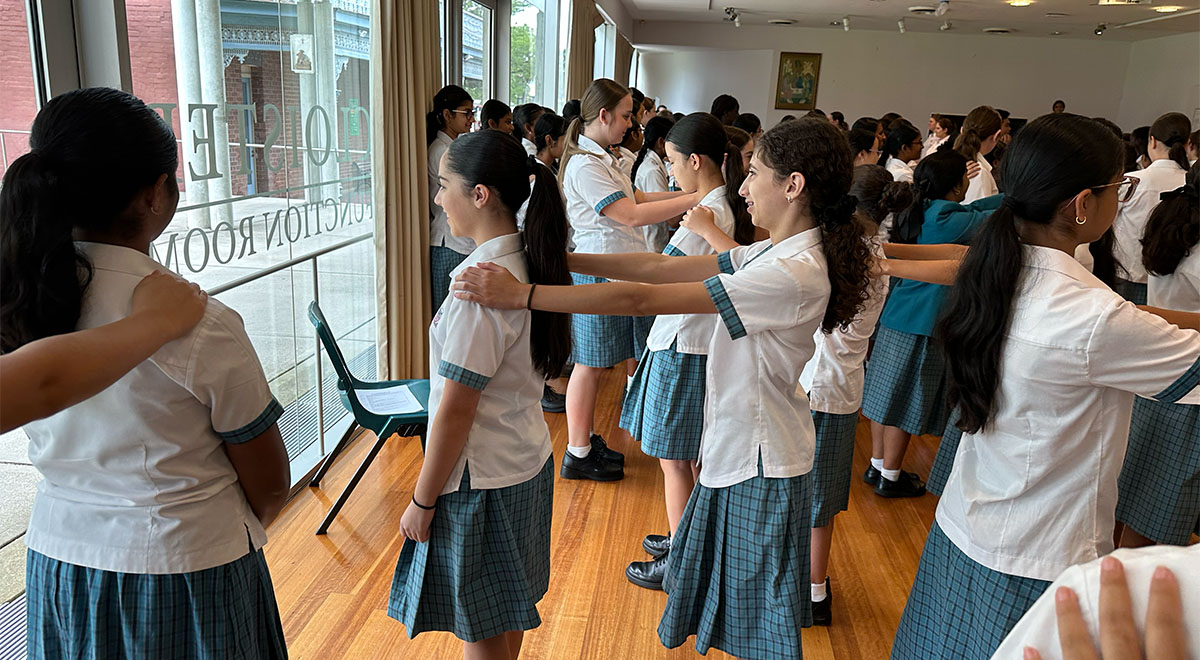 Catherine McAuley Westmead students on the year 8 reflection day