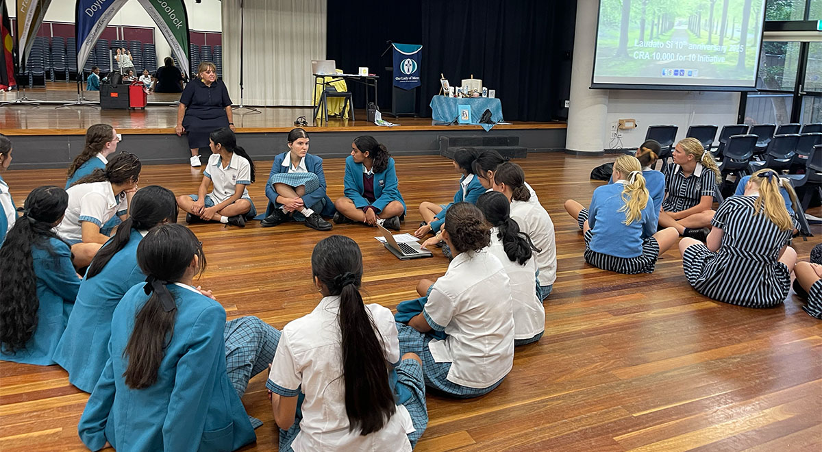 Catherine McAuley Westmead students attending Eco-Justice retreat