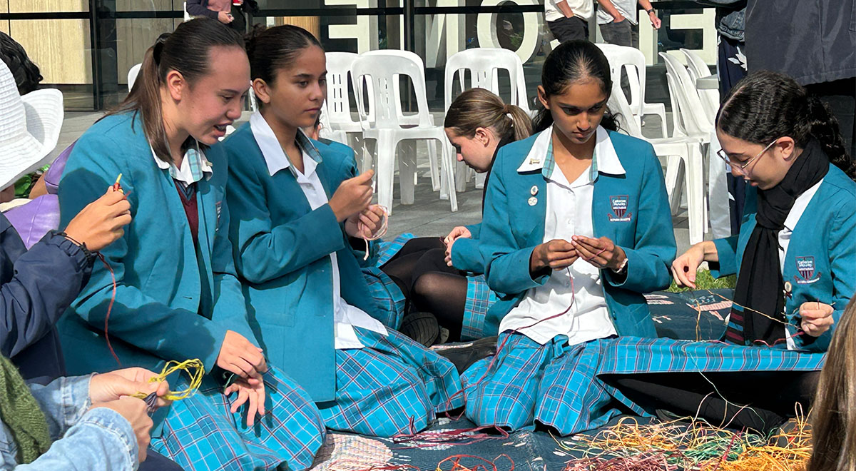 Catherine McAuley Westmead students attend Parramatta Council National Sorry Day event.