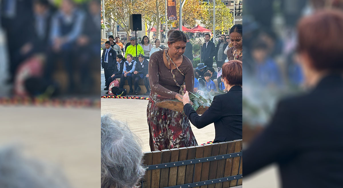 Catherine McAuley Westmead students attend Parramatta Council National Sorry Day event.