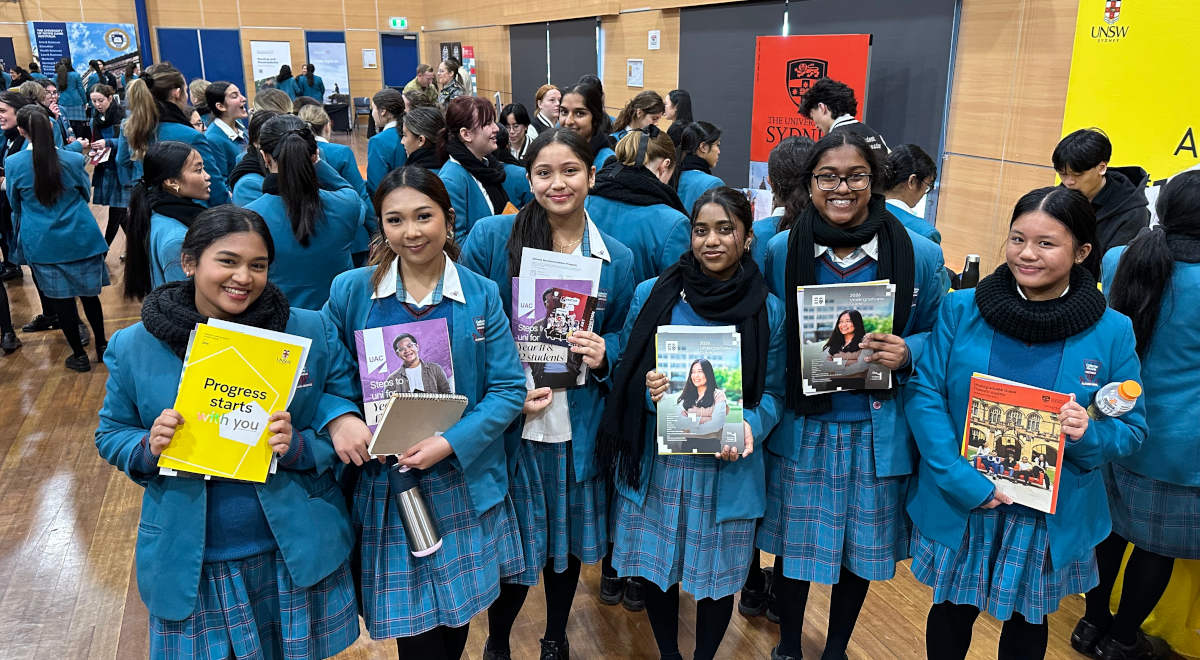 Year 12 students at the Careers Expo held on Friday 13th June at St Paul's Catholic College.