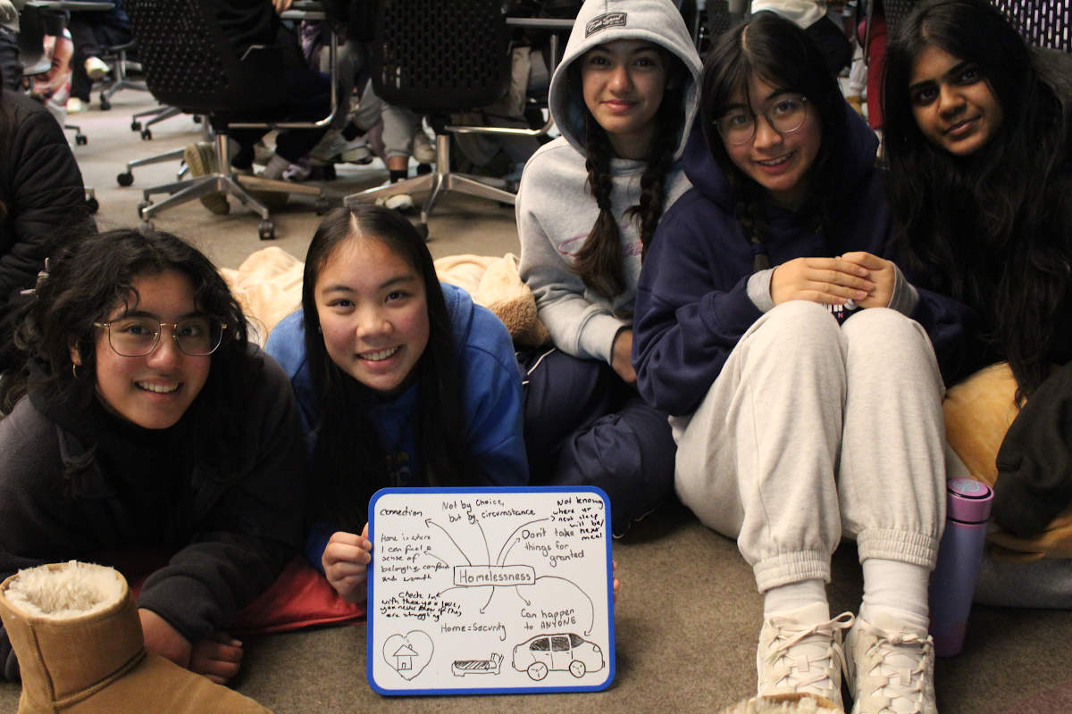 Students slept in the open area of the Sister Barbara McDonough Building on Friday 13th June as a fundraising and awareness raising activity for the Parramatta Women's Shelter.