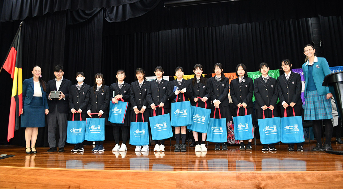 On Wednesday, 30th July the school officially welcomed the 10 visiting students and their teacher from Iida Girls School, Nagano, Japan.