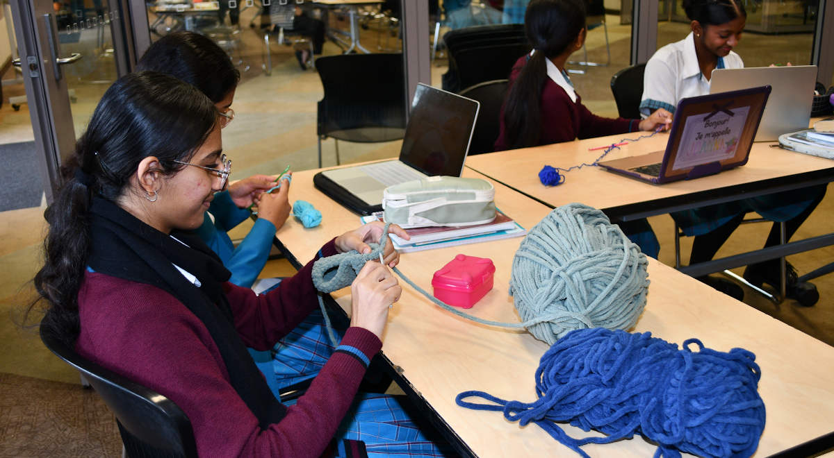Catherine McAuley Westmead pop up store crocheting