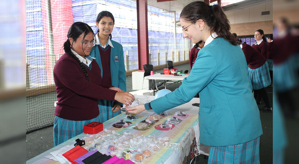 Market day stalls at Catherine McAuley Westmead