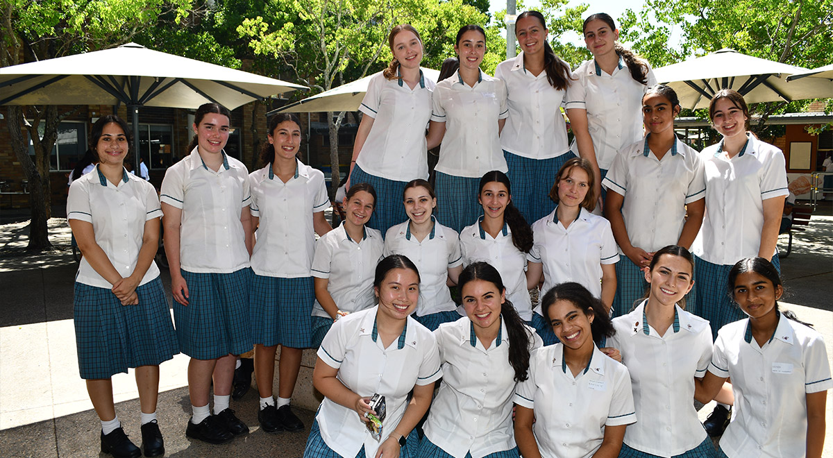 Year 12 students on the first day at school in 2025.