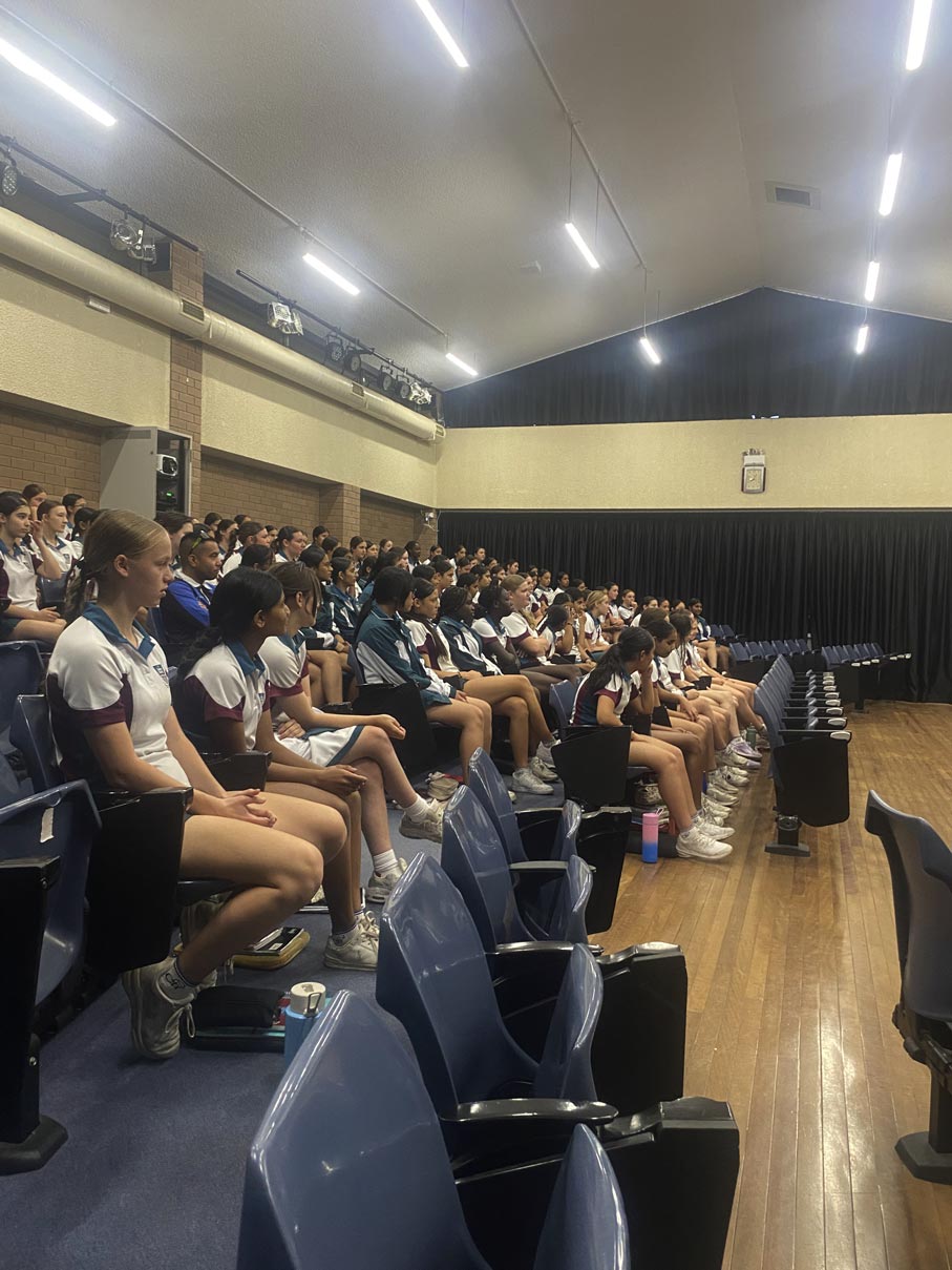 Catherine McAuley Westmead students watching performance